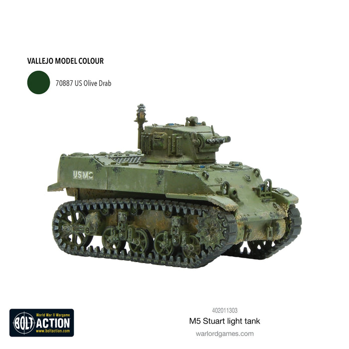 Bolt Action American M5 Stuart plastic box New - Tistaminis