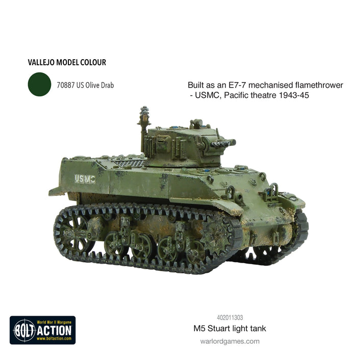 Bolt Action American M5 Stuart plastic box New - Tistaminis