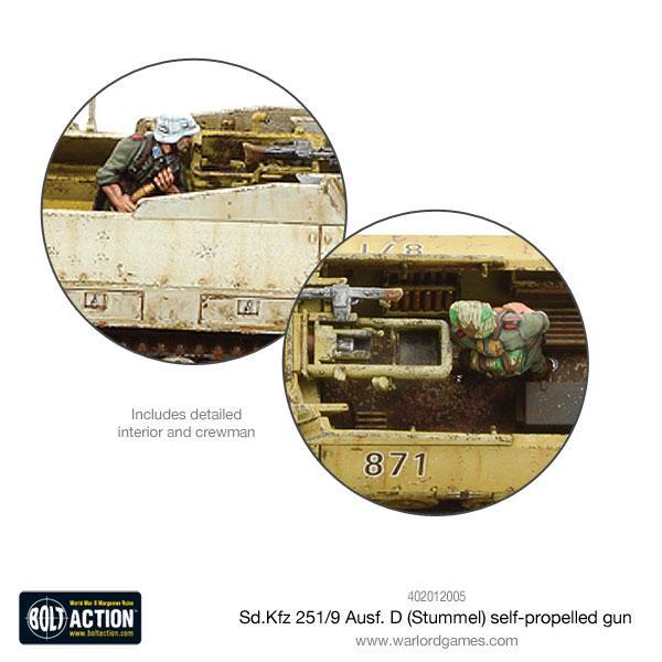 Bolt Action SD.KFZ 251/9 AUSF D Stummel New - Tistaminis