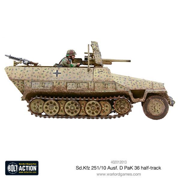 Bolt Action German	Sd.Kfz 251/10 ausf D (3.7mm Pak) Half Track New - Tistaminis