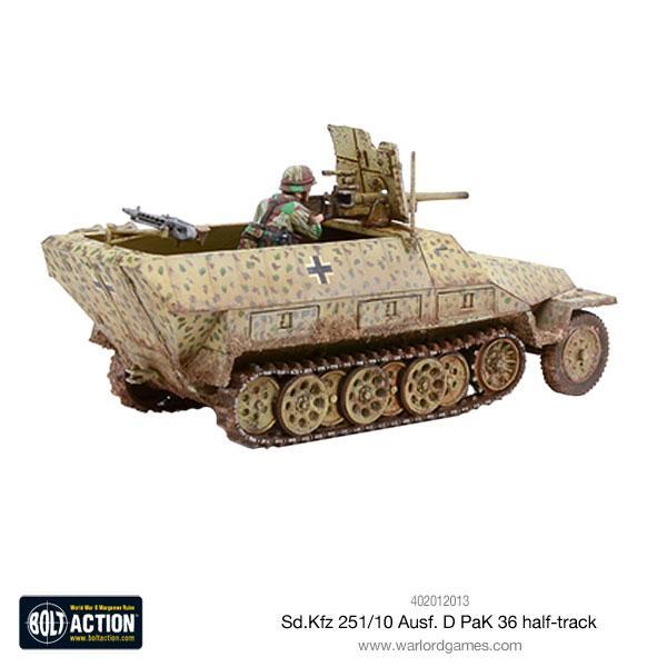 Bolt Action German	Sd.Kfz 251/10 ausf D (3.7mm Pak) Half Track New - Tistaminis