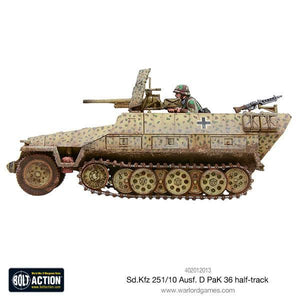 Bolt Action German	Sd.Kfz 251/10 ausf D (3.7mm Pak) Half Track New - Tistaminis