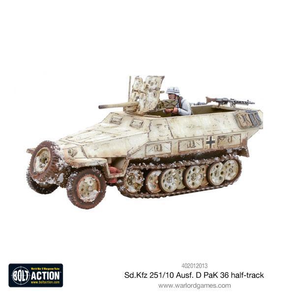 Bolt Action German	Sd.Kfz 251/10 ausf D (3.7mm Pak) Half Track New - Tistaminis