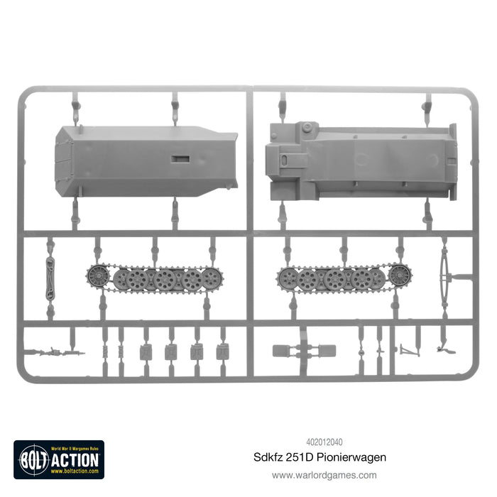 Bolt Action German Plastic Sd.Kfz 251 D Pionierwagen New - Tistaminis