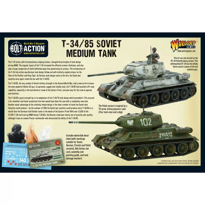 Bolt Action T-34/85 Medium Tank New - Tistaminis