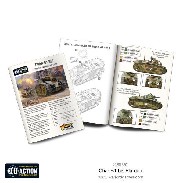 Bolt Action Char B1 bis Platoon New - Tistaminis