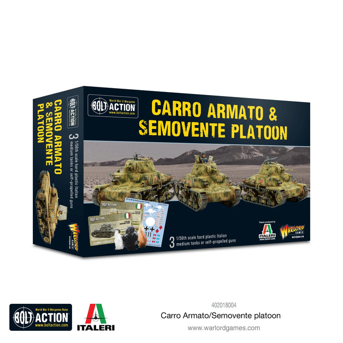 Bolt Action Italian Carro Armato and Semovente platoon New - Tistaminis