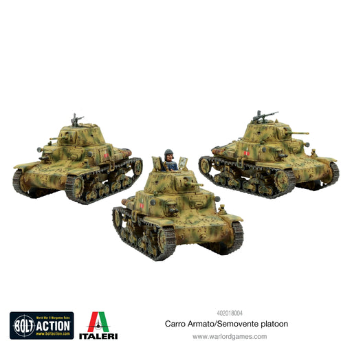 Bolt Action Italian Carro Armato and Semovente platoon New - Tistaminis