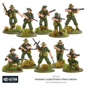 Bolt Action Australian Jungle Division Infantry Section New - Tistaminis