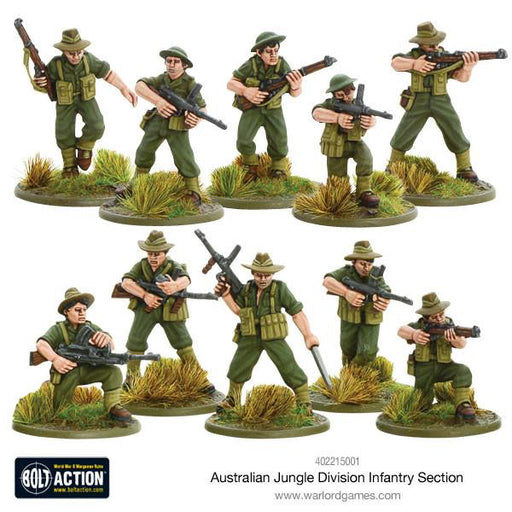 Bolt Action Australian Militia Infantry Section New - Tistaminis