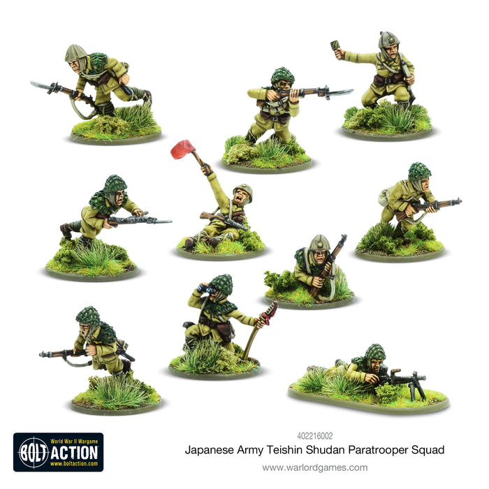 Bolt Action Japanese Army Teishin Shudan Paratrooper squad New - Tistaminis