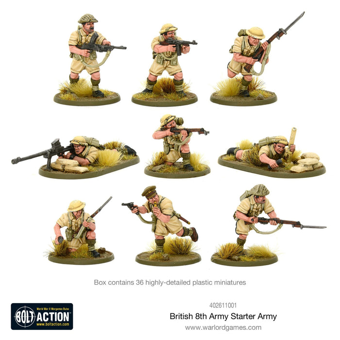 Bolt Action British 8th Army Starter Army New - Tistaminis