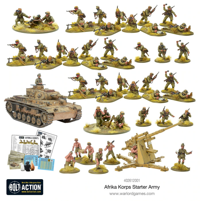 Bolt Action Afrika Korps German Starter Army New - Tistaminis