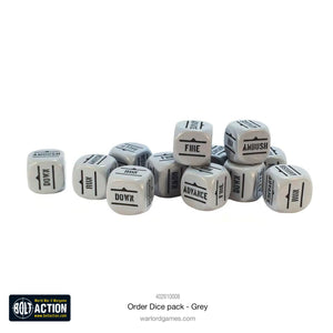 Bolt Action Order Dice ( Grey ) New - Tistaminis
