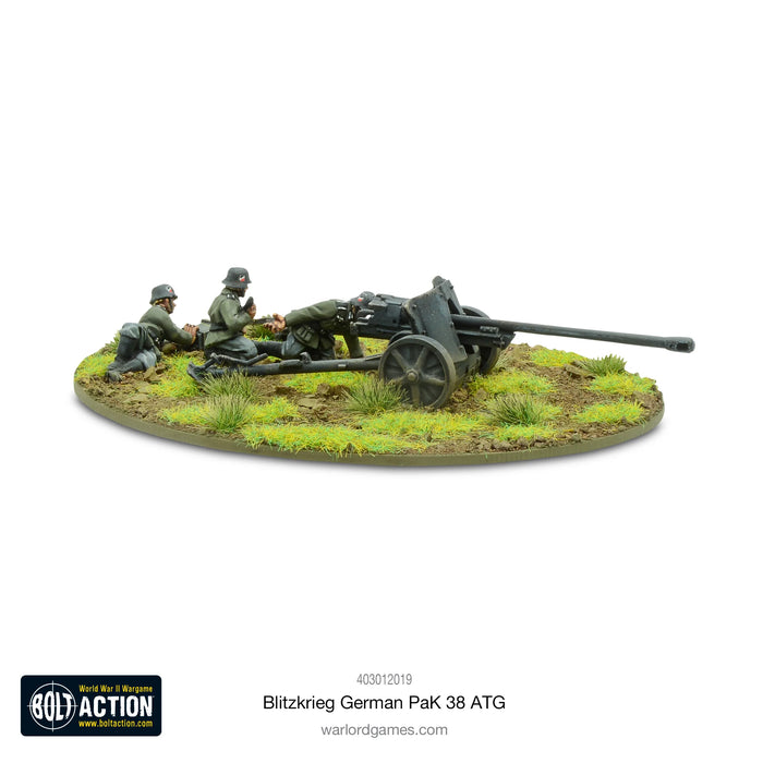 Bolt Action Blitzkrieg German Pak 38 5cm Anti-Tank Gun (1941-42) New - Tistaminis