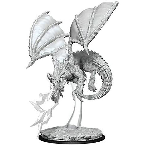 Dungeons and Dragons Nolzurs  Miniatures: Wave 11: Young Blue Dragon New - Tistaminis