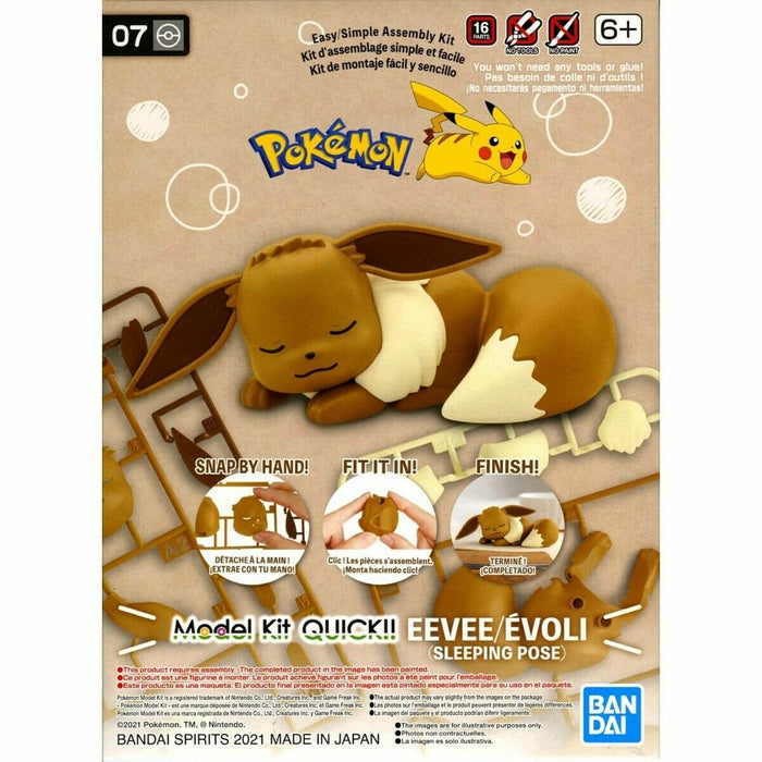 Pokemon Model Kit Quick!! 07 EEVEE (SLEEPING POSE) New - Tistaminis