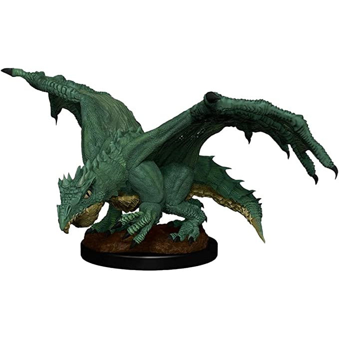 Dungeons and Dragons Nolzurs  Miniatures: Wave 11: Green Dragon Wyrmling New - Tistaminis