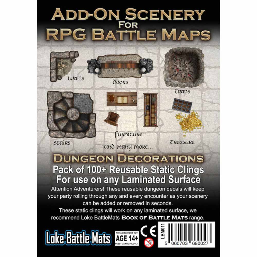 ADD-ON SCENERY FOR RPG BATTLE MATS: DUNGEON DECOR NEW - Tistaminis