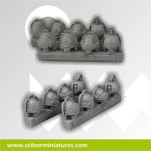 Scibor Miniatures Templar Shoulder Pads New - TISTA MINIS