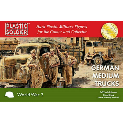 Plastic Soldier WW2V20020 1/72ND GERMAN MEDIUM TRUCKS New - TISTA MINIS