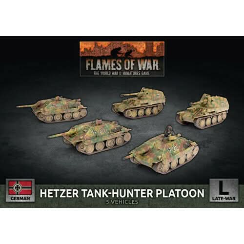 Flames Of War Hetzer/Marder Tank Hunter Platoon – 5 Plastik-Modelle, Tabletop-Spiel, Gale Force Nine