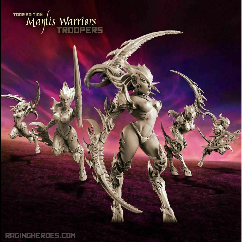 Raging Heroes Lust Elves: Mantis Warriors Troopers New - TISTA MINIS