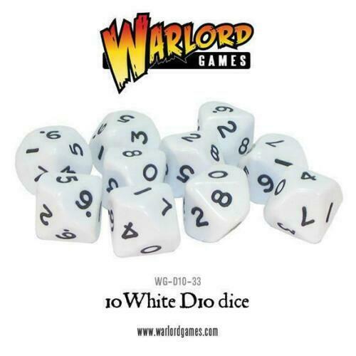 Bolt Action White D10 Dice WG-D10-33 New - Tistaminis