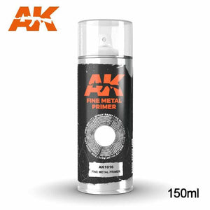AK Interactive Fine Metal Primer - Spray 150ml New - TISTA MINIS