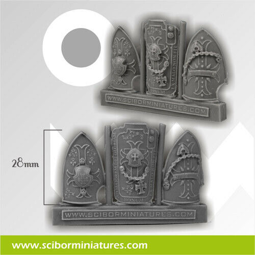 Scibor Miniatures Big Templar Shields New - TISTA MINIS