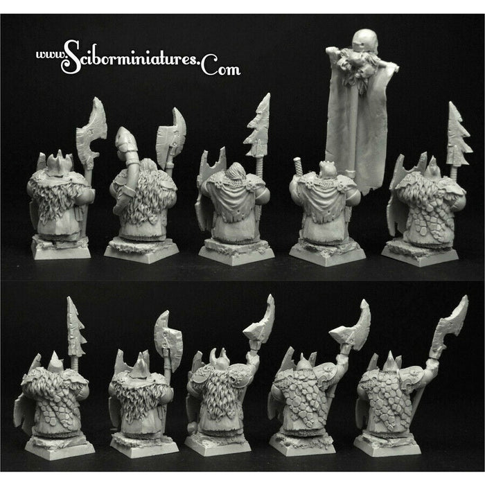 Scibor Miniatures Dark Guard Evil Dwarves 10 miniatures (10) New - TISTA MINIS