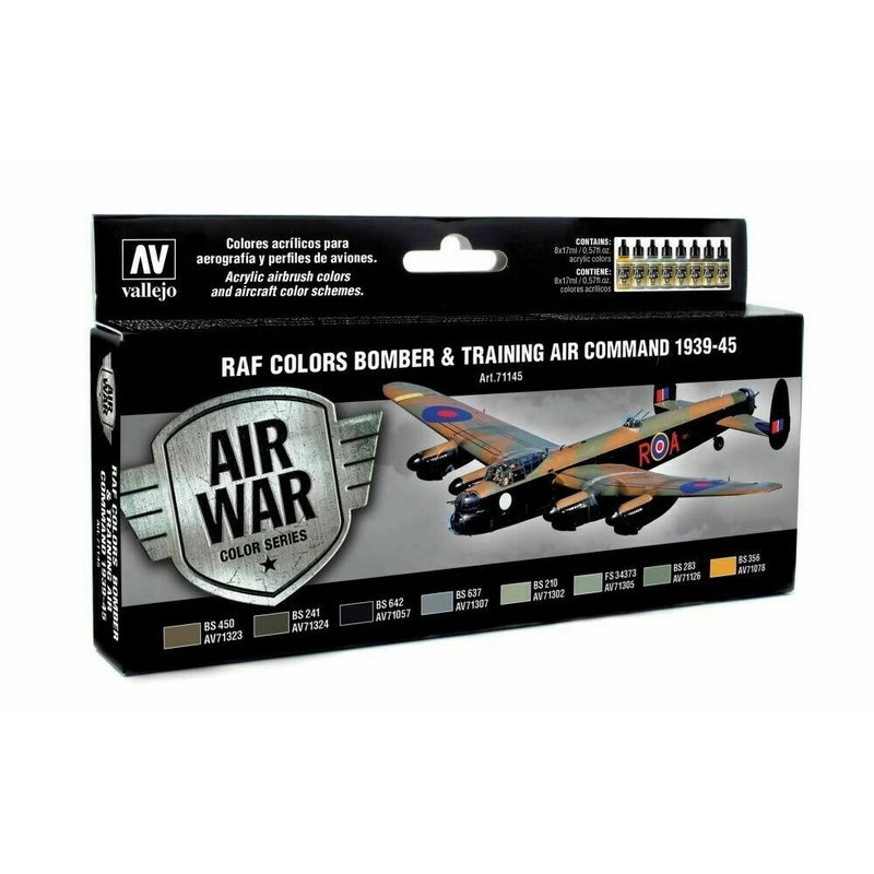Vallejo VAL71145 RAF and FAA BOMBER AIR COMMAND AND TRAINING Paint Set New - TISTA MINIS