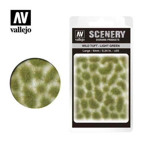 Vallejo WILD TUFT LIGHT GREEN LARGE, 6MM, 35 UNITS Tuft - TISTA MINIS