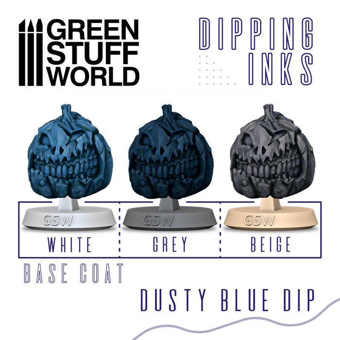 Green Stuff World Dipping ink 60 ml - DUSTY BLUE DIP New - Tistaminis