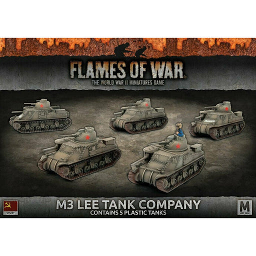 Flames of War Mid War Soviet M3 Lee Tank Company (x5 Plastic) New - TISTA MINIS