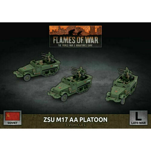 Flames of War Soviet ZSU M17 Anti-Aircraft Platoon (x3 Plastic) New - TISTA MINIS