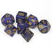 Chessex Speckled Golden Cobalt 7pc Dice Set CHX25337 New - TISTA MINIS