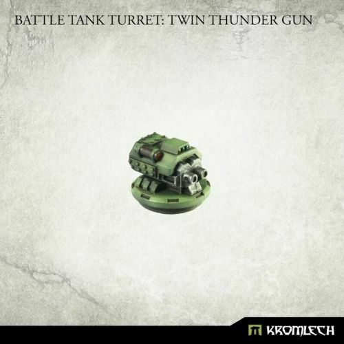 Kromlech Battle Tank Turret: Twin Thunder Gun (1) New - TISTA MINIS