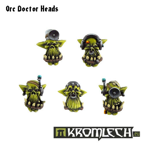 Kromlech Orc Doctor Heads New - TISTA MINIS