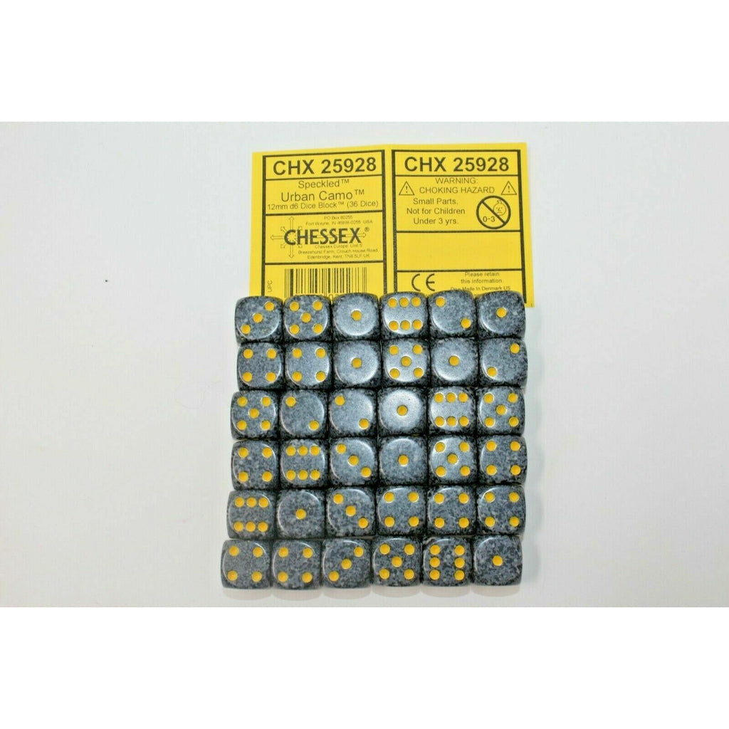 Chessex Dice 12mm D6 (36 Dice) Urban Camo - CHX25928 | TISTAMINIS
