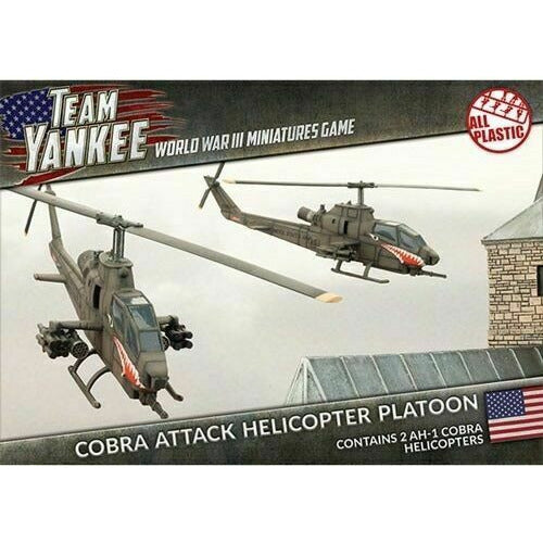 Team Yankee American Cobra Attack Helicopter Platoon (Plastic) New - TISTA MINIS