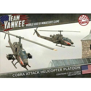Team Yankee American Cobra Attack Helicopter Platoon (Plastic) New - TISTA MINIS