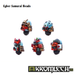 Kromlech Cyber Samurai Heads (10) New - TISTA MINIS