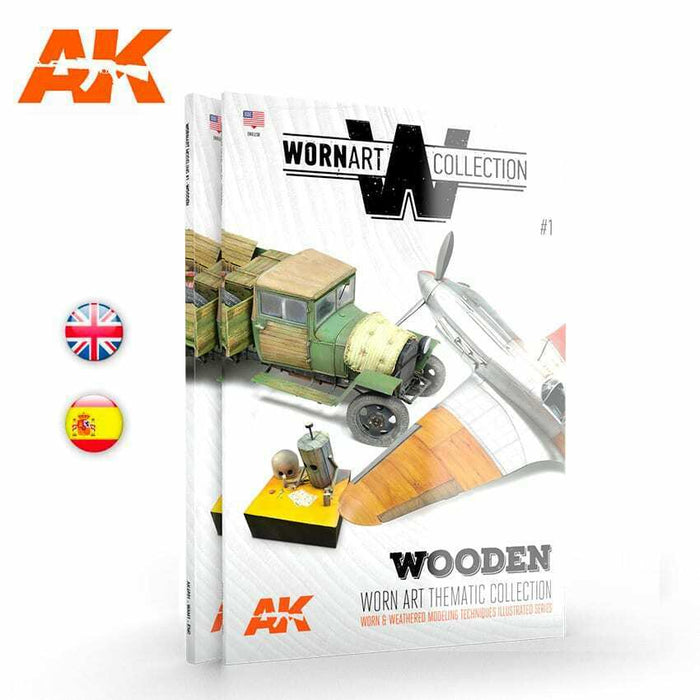 AK Interactive Worn Art Collection 01 - Wooden - English New - Tistaminis