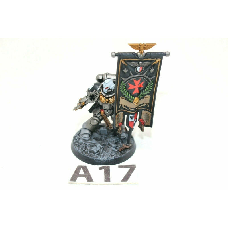 Warhammer Space Marines Ancient Banner Bearer Well Painted A17 - Tistaminis
