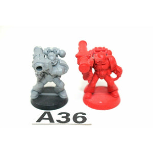 Warhammer Space Marines Blood Angles Marines With Missle launchers - A36 - TISTA MINIS