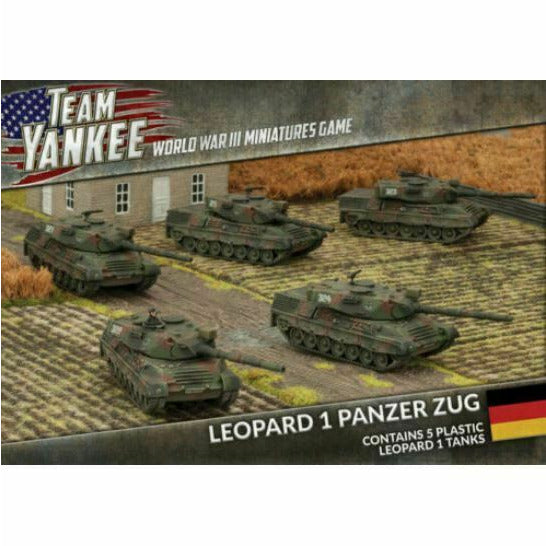 World War III: Team Yankee West German Leopard 1 Panzer Zug (Plastic) New - TISTA MINIS