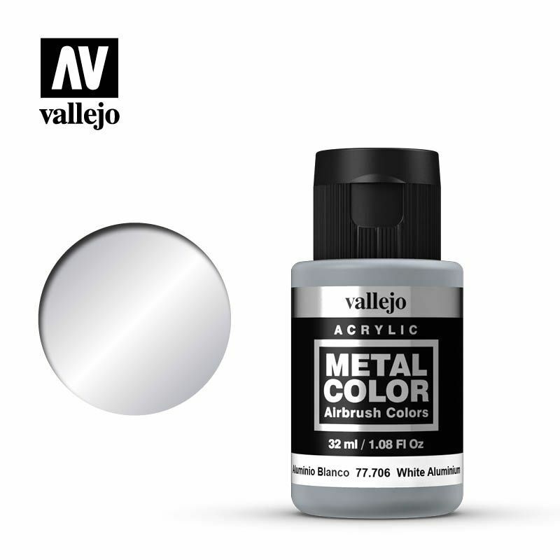 Vallejo Metal Colour Paint White Aluminium 32 ml (77.706) - Tistaminis