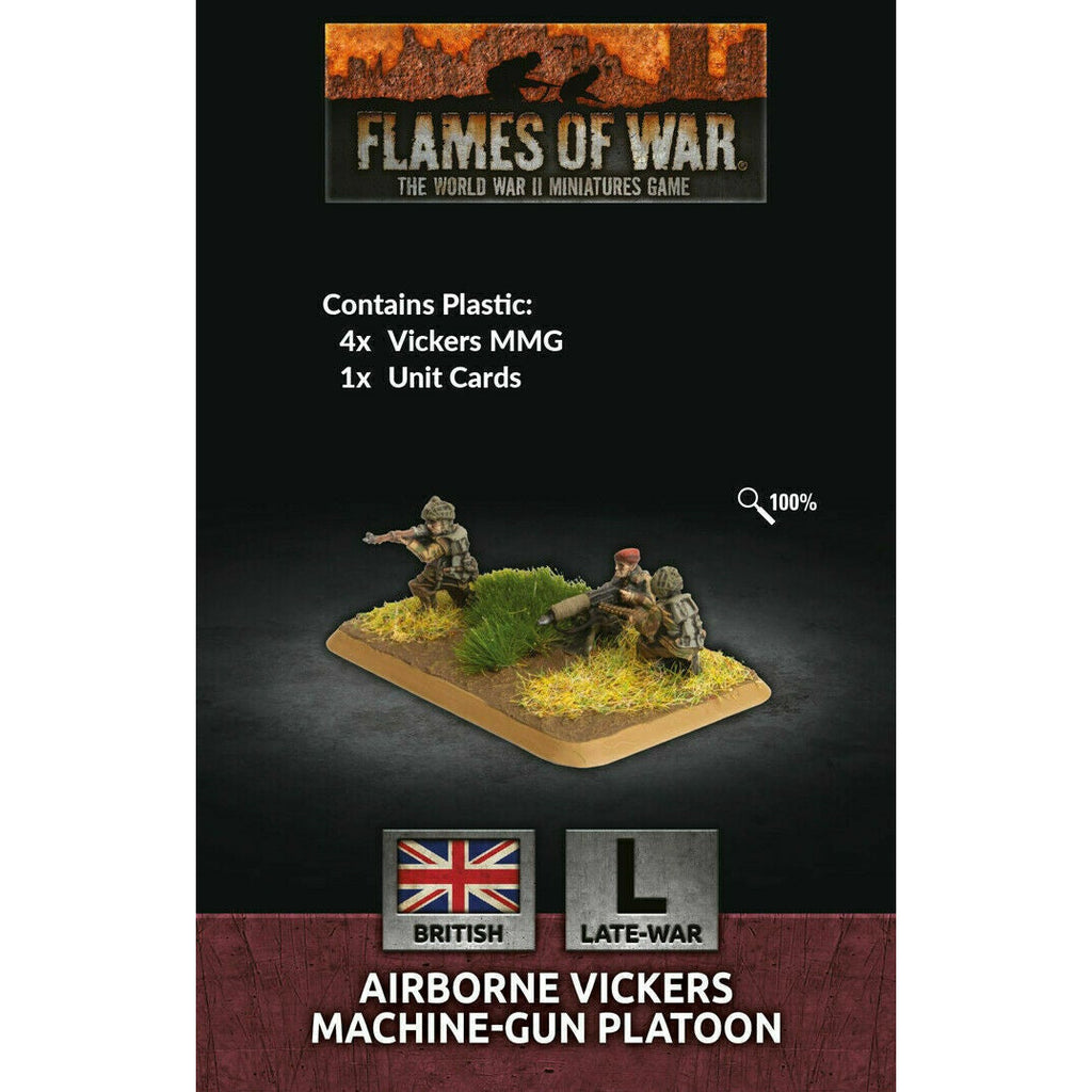 Flames of War British Airborne MMG Platoon (x4 Plastic) New - TISTA MINIS