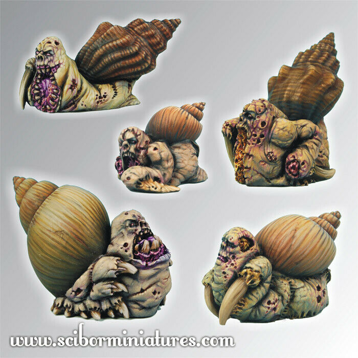 Scibor Miniatures Mutant Snails set (5) New - TISTA MINIS